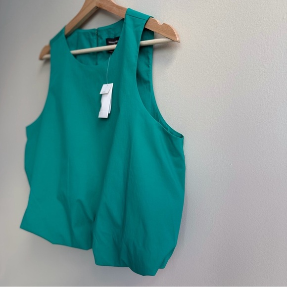 Banana Republic Vibrant Green Bubble-Hem Cropped Top - Picture 6 of 10